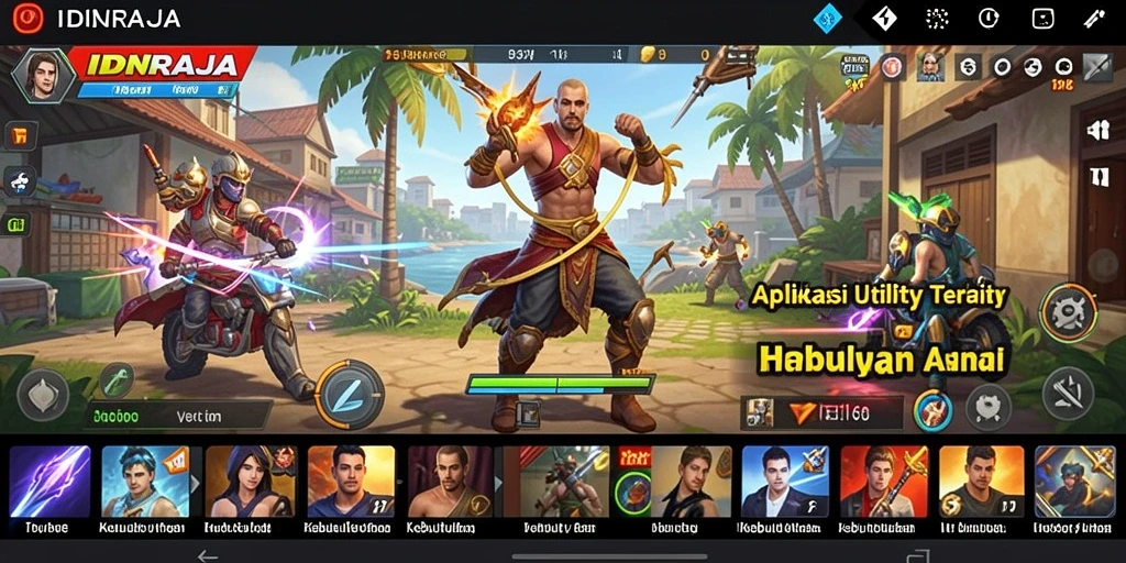 Tampilan antarmuka aplikasi IDNRAJA yang sederhana dan fungsional.
