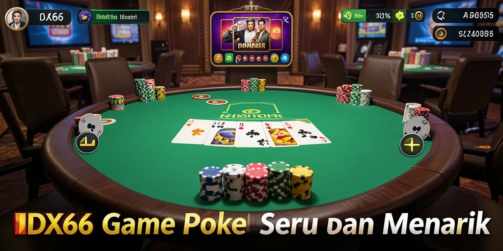 Tampilan menarik dengan gameplay seru dalam permainan Poker.