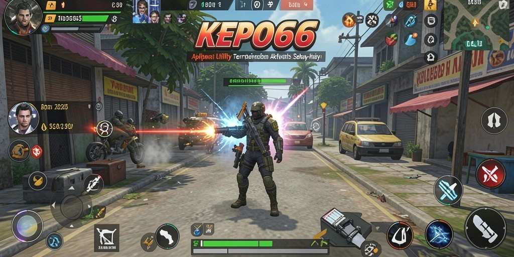 Tampilan antarmuka pengguna KEPO66 yang menarik dan informatif.