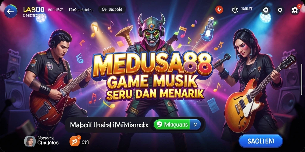 Screenshot MEDUSA88 menunjukkan keseruan dalam bermain musik.