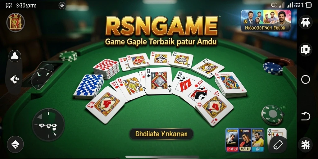 Tampilan screenshot RSNGAME yang menarik dan gameplay Gaple yang seru.