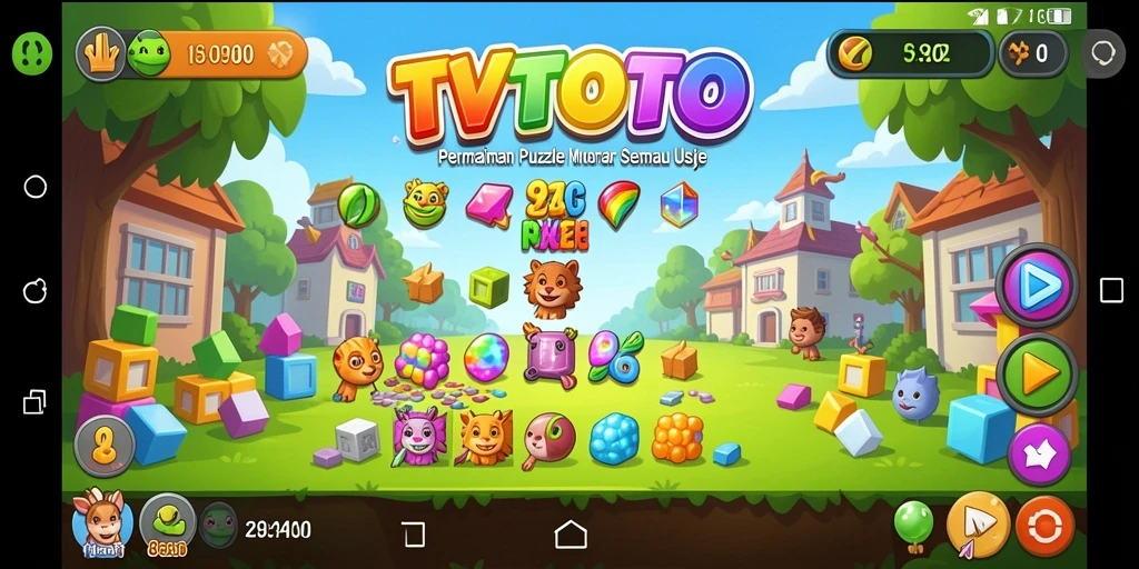 Screenshot gameplay TVTOTO menampilkan teka-teki menantang yang menarik.