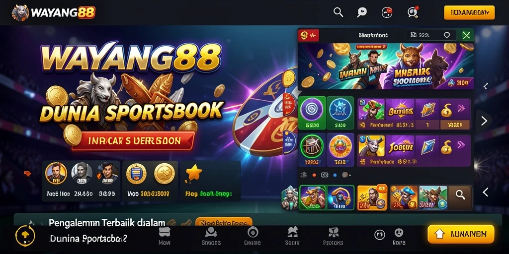 Screenshot utama WAYANG88 menampilkan antarmuka taruhan olahraga yang menarik.